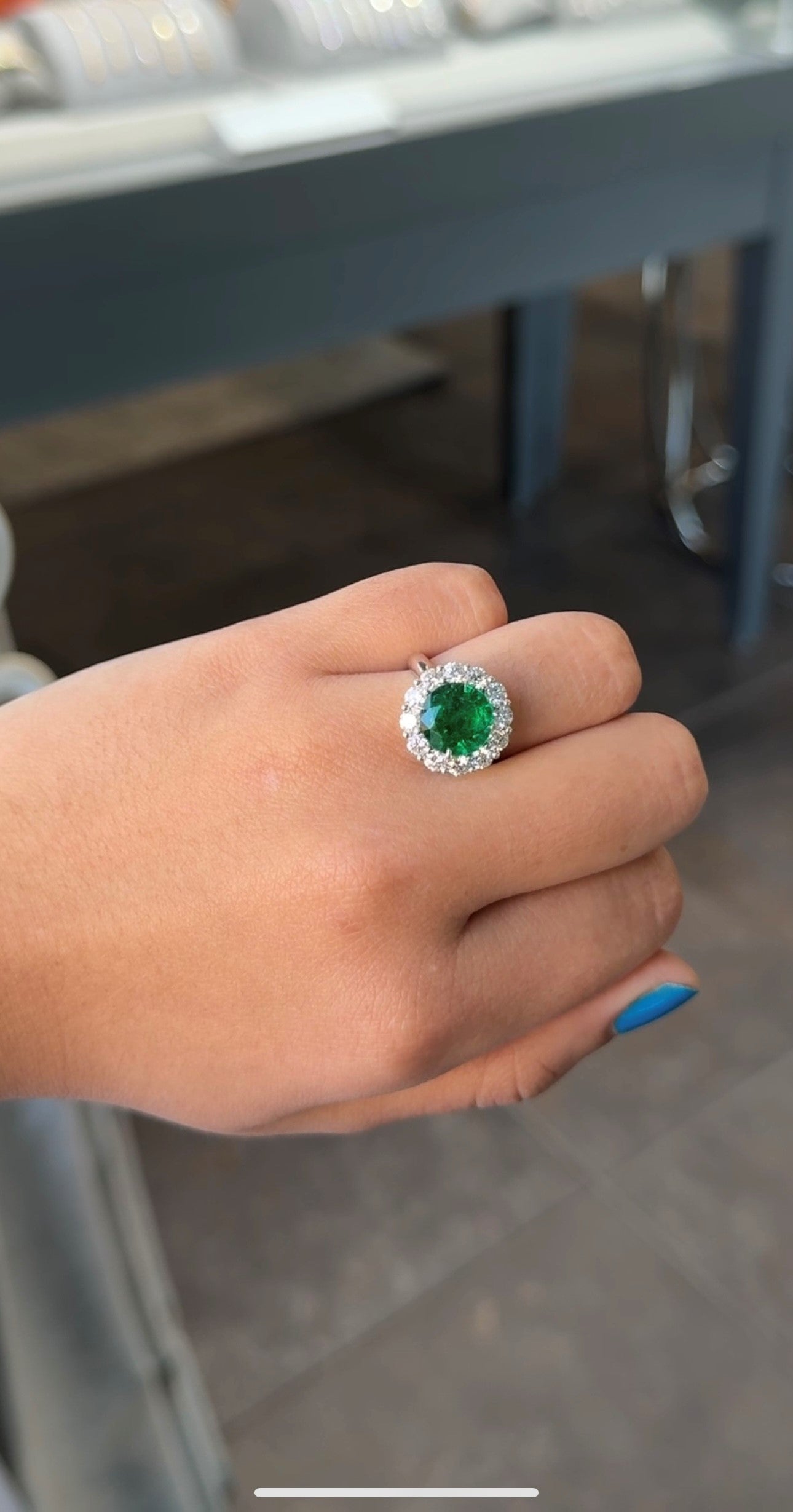 Emerald and Diamond Ring