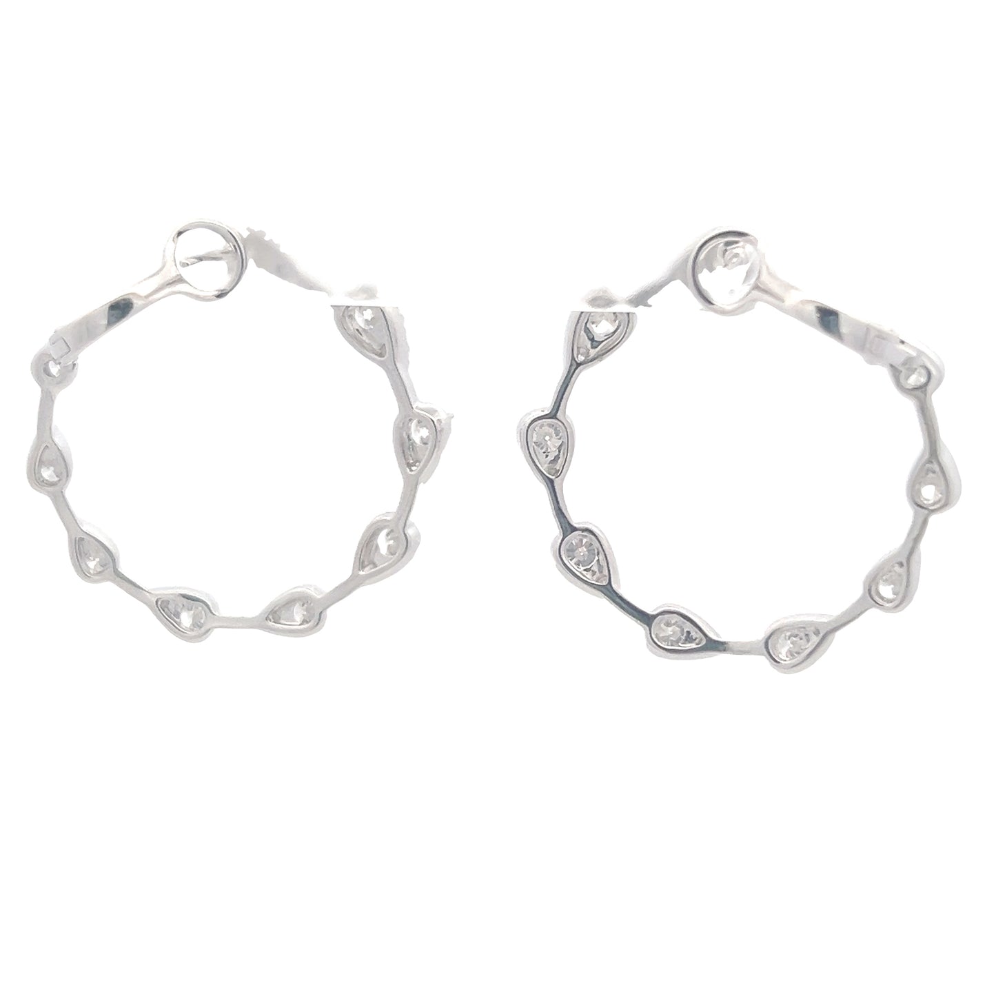 Round Diamond Wrap Earrings