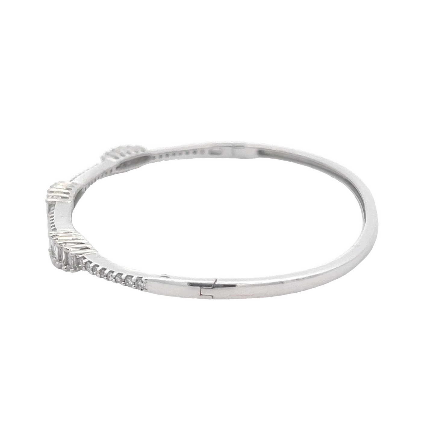 White Gold Diamond Top Bangle