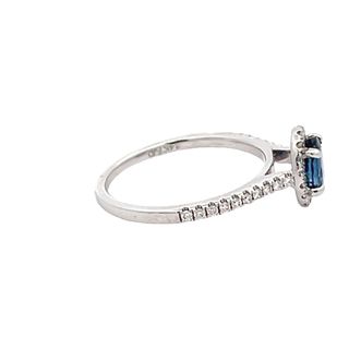 Oval Sapphire Halo Ring