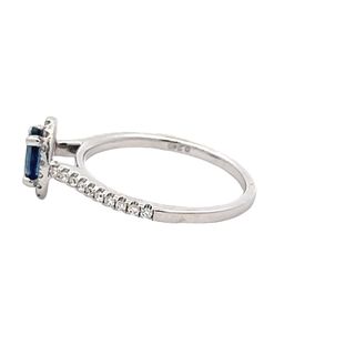 Oval Sapphire Halo Ring