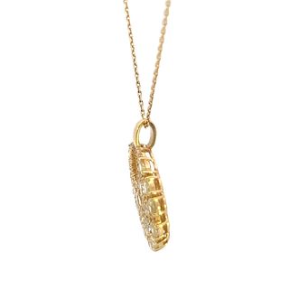 Yellow Diamond Disc Necklace