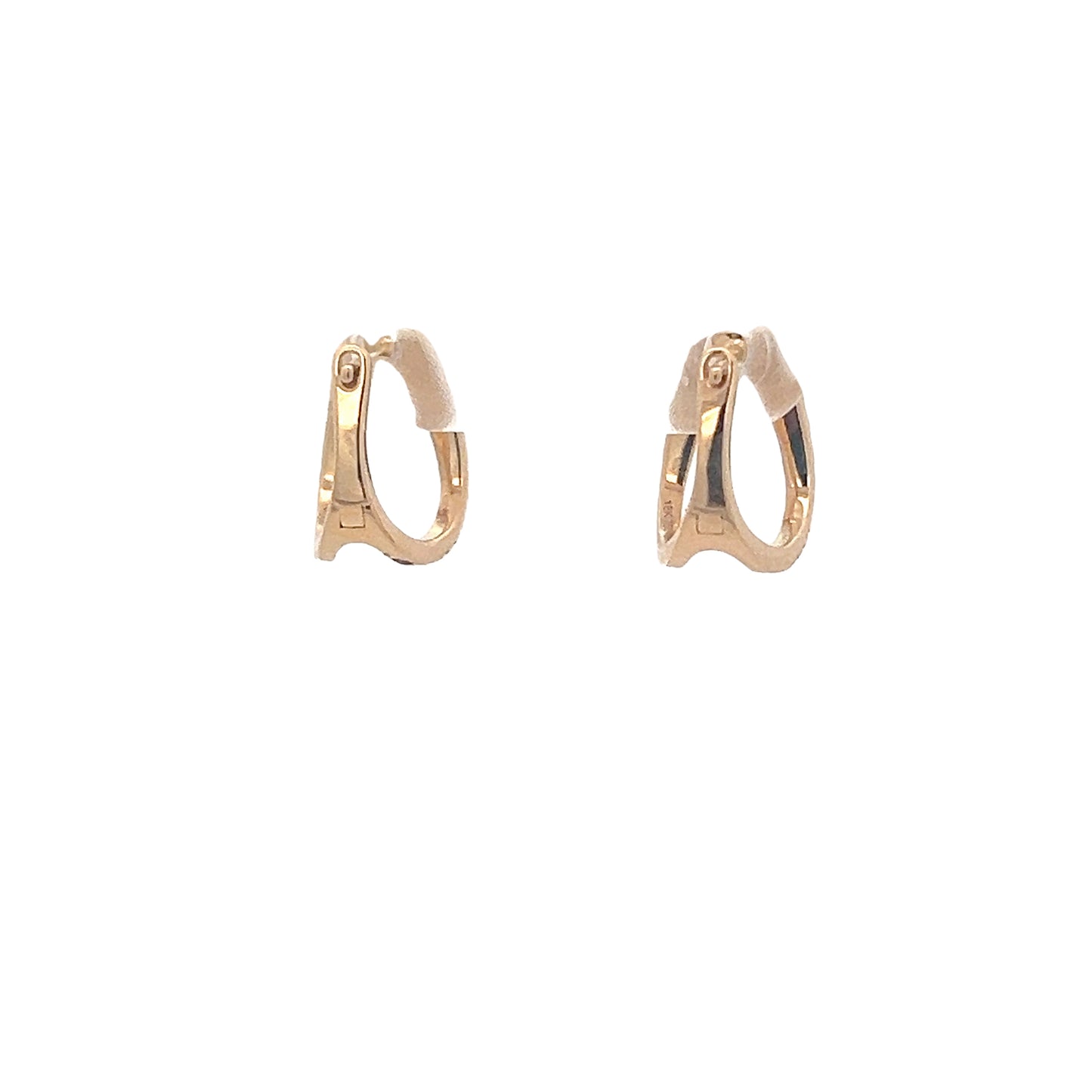 Lady's Yellow Spilt Huggie Earrings