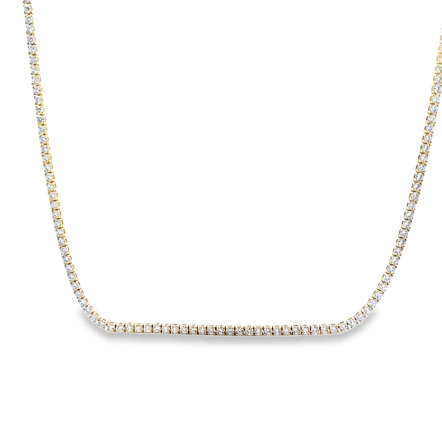 Yellow 4 Prong Tennis Necklace