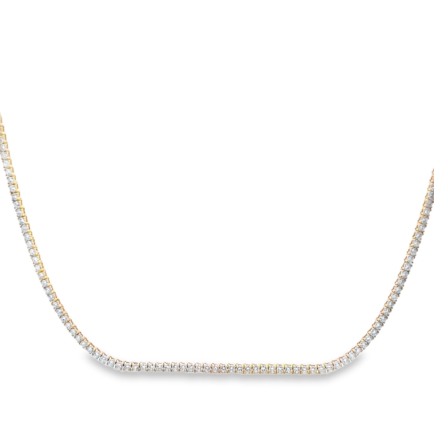 Yellow 4 Prong Tennis Necklace