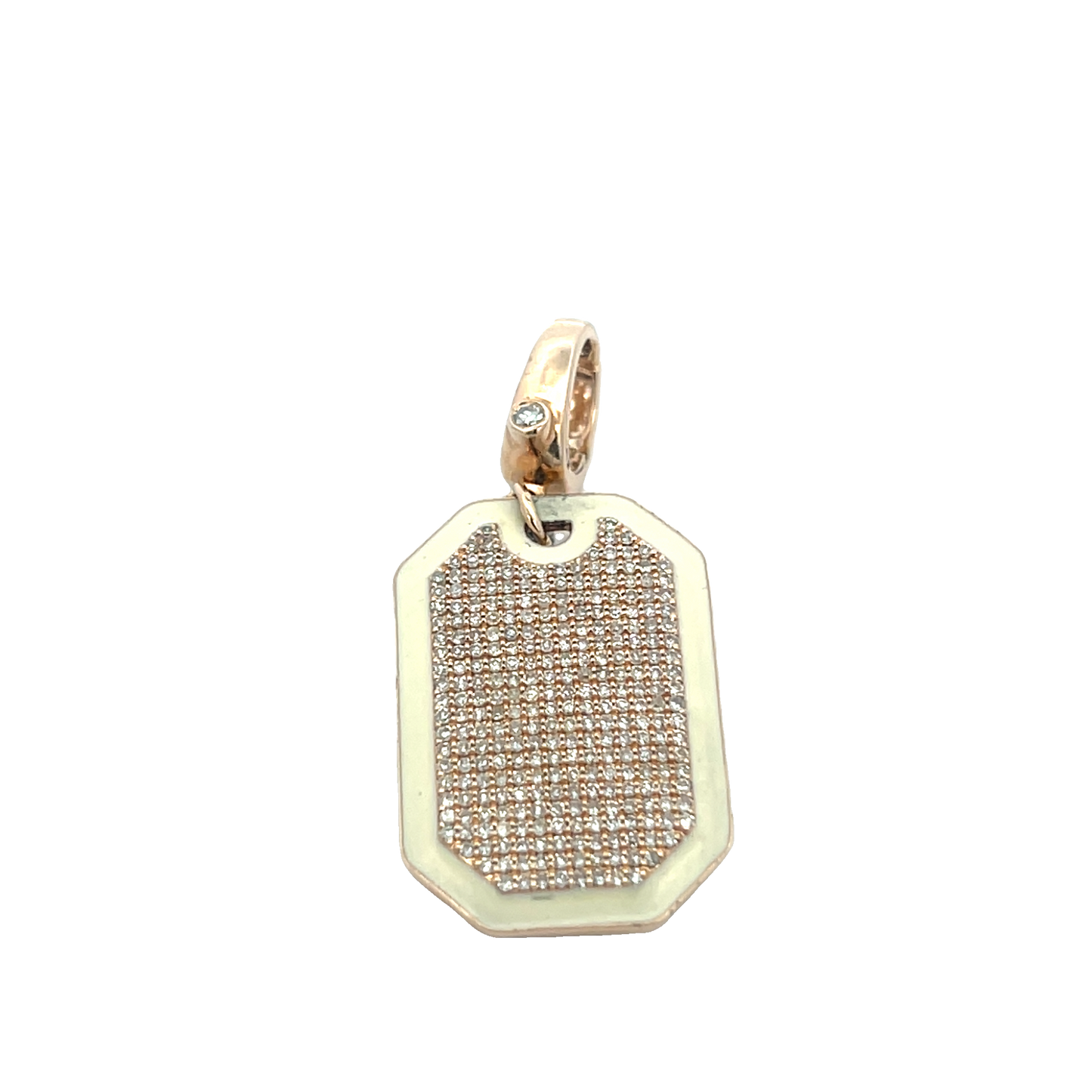 Dog Tag Diamond Charm