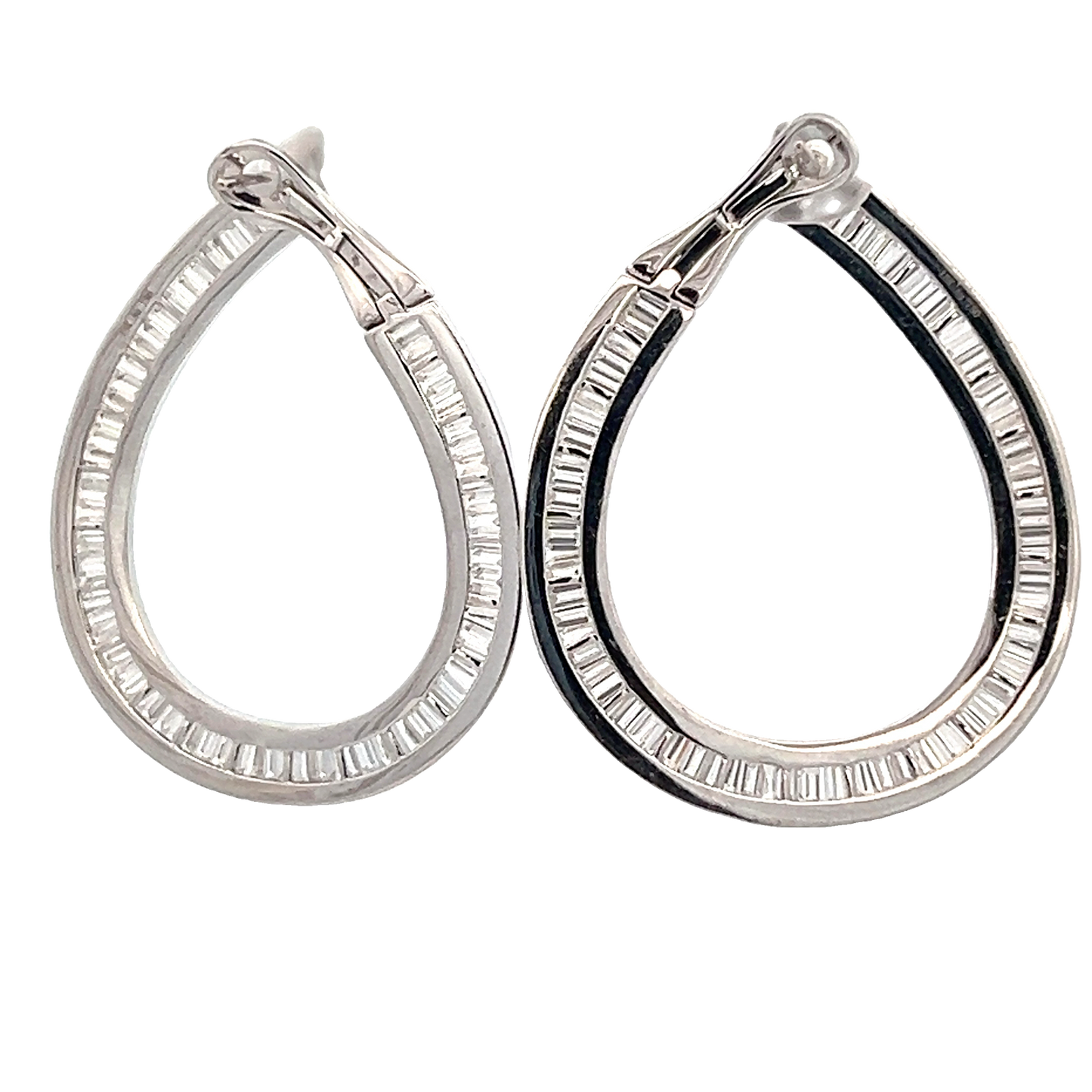 White Gold Wrap Earrings