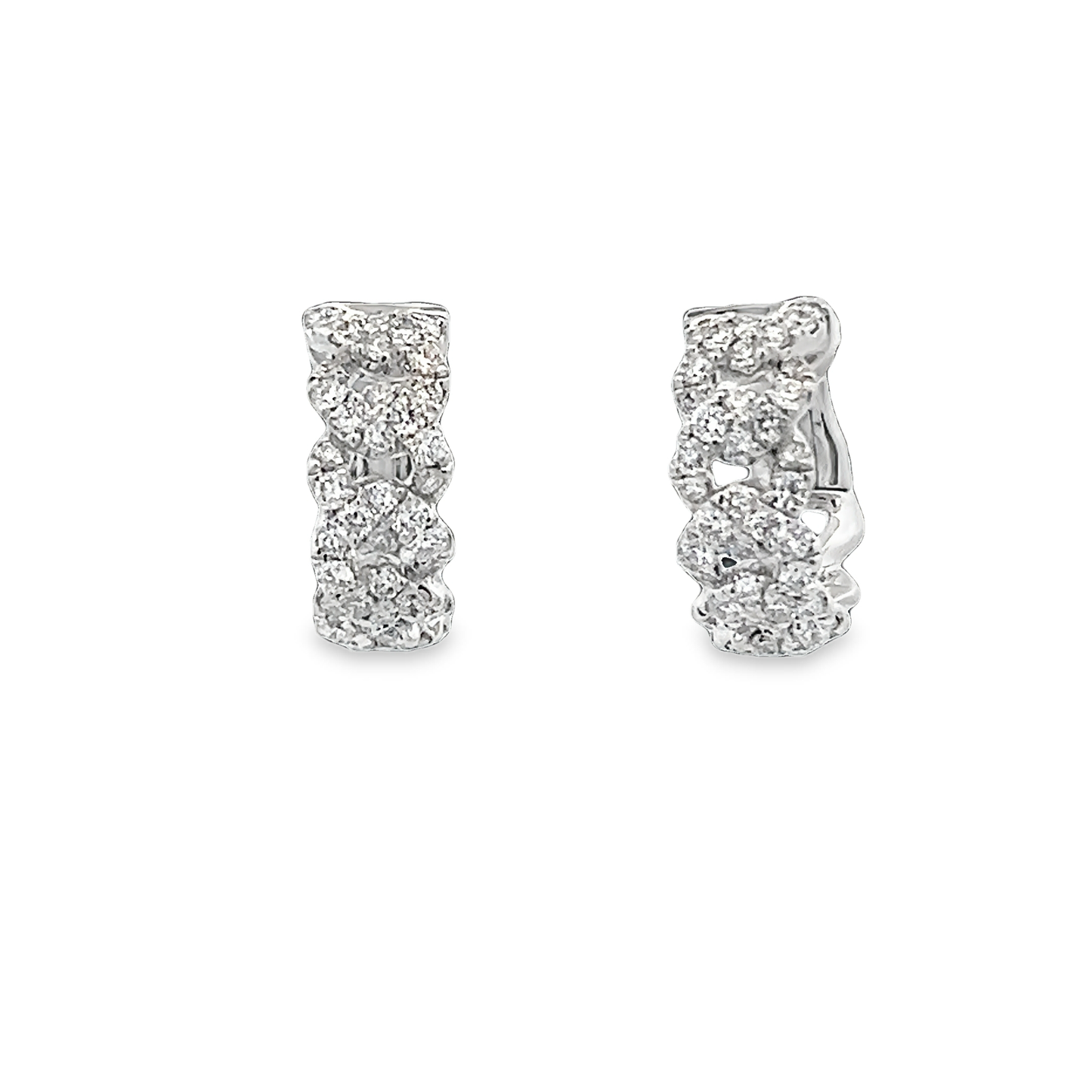 White Gold Huggie Earrings