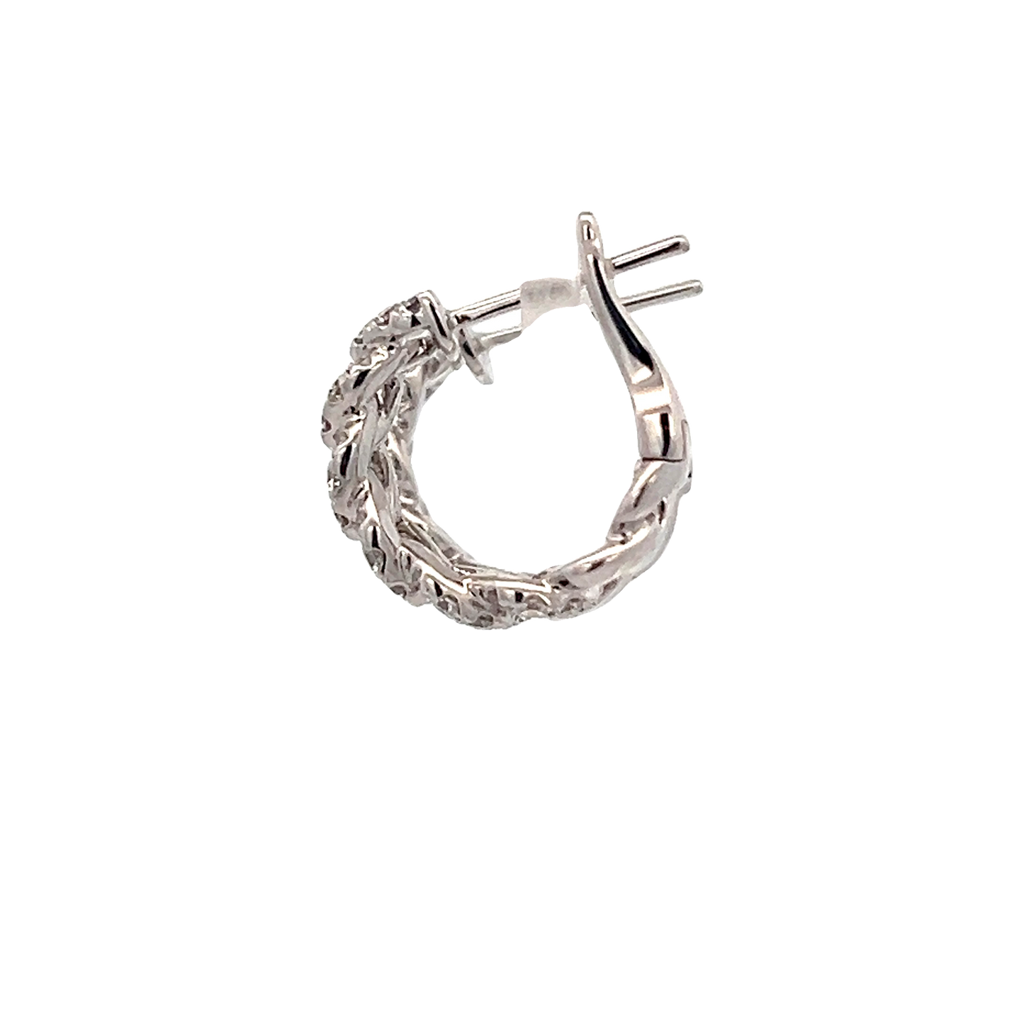 White Gold Huggie Earrings