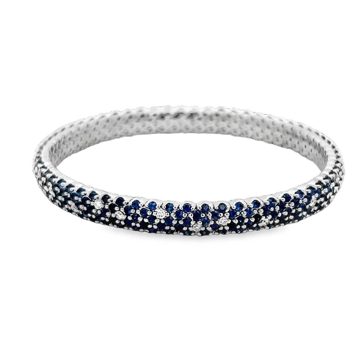 Sapphire And Diamond Stretchy Bracelet