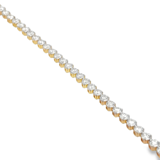 3 Prong Tennis Bracelet with Round Diamonds