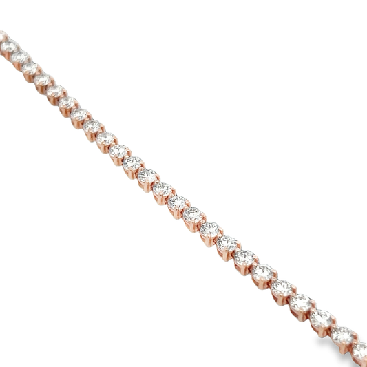 3 Prong Tennis Bracelet with Round Diamonds