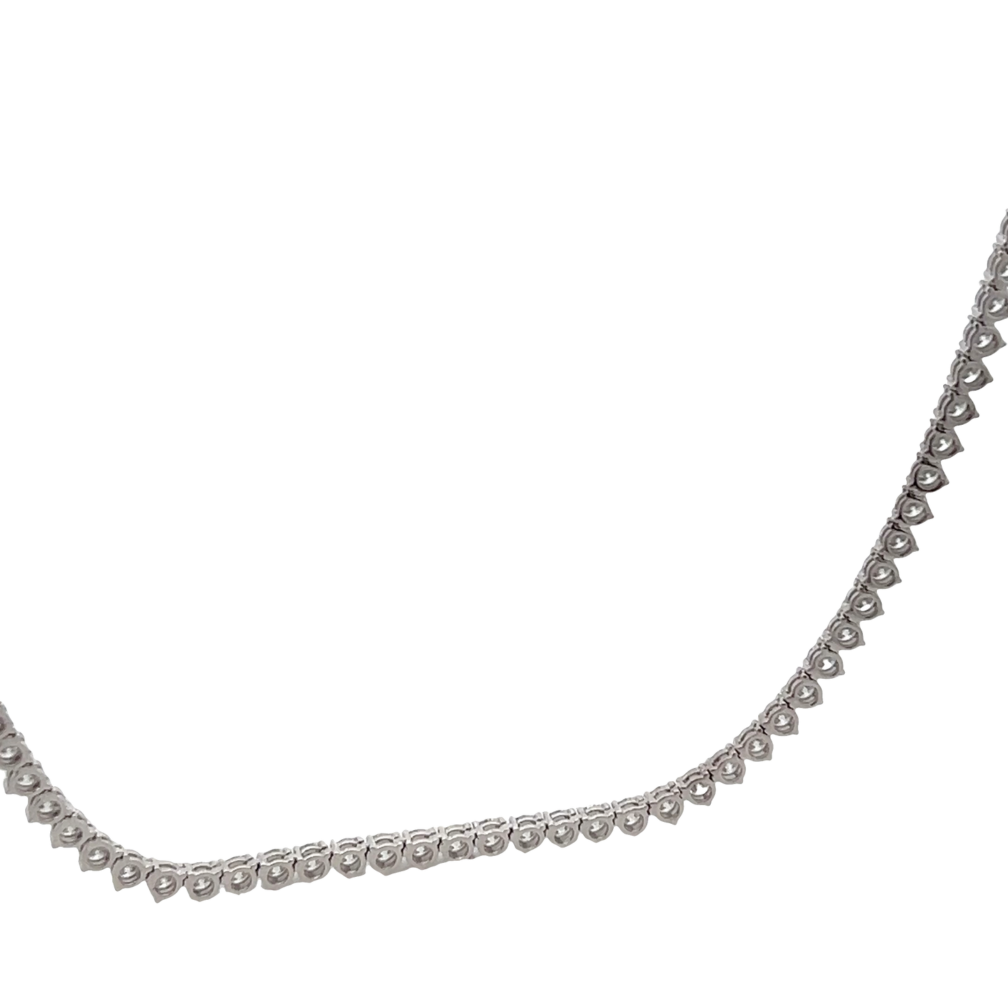 White Diamond Tennis Necklace 18''