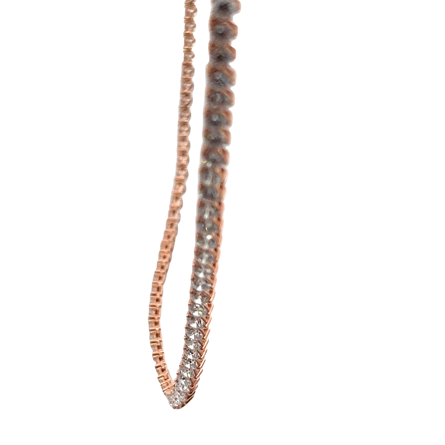 Rose Gold Tennis Necklace 18''