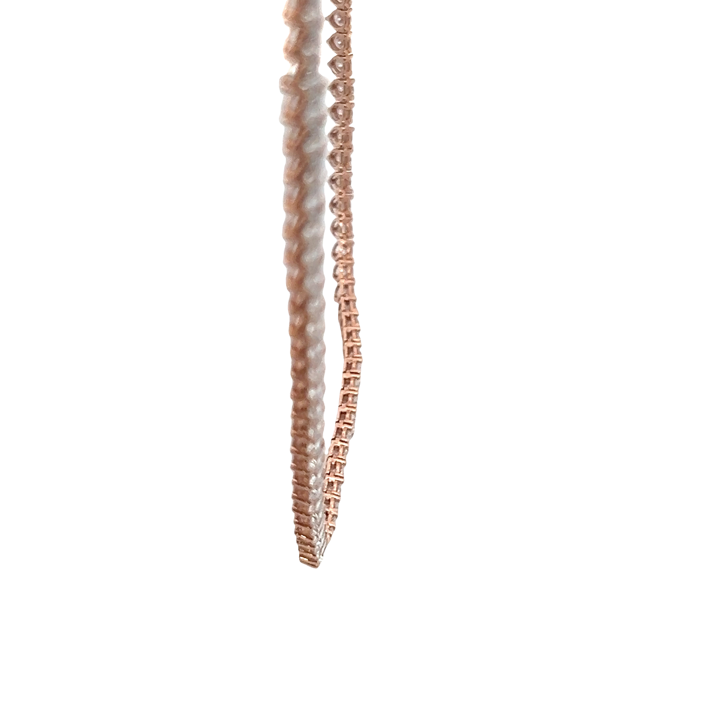 Rose Gold Tennis Necklace 18''