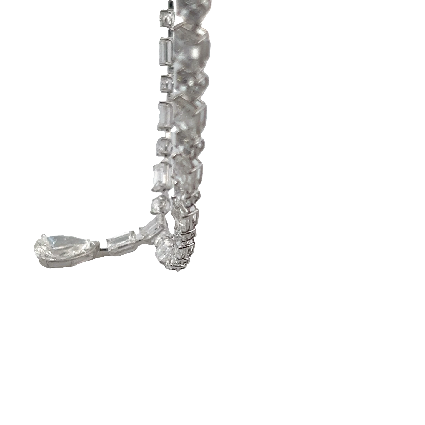 Drop Diamond Tennis Necklace