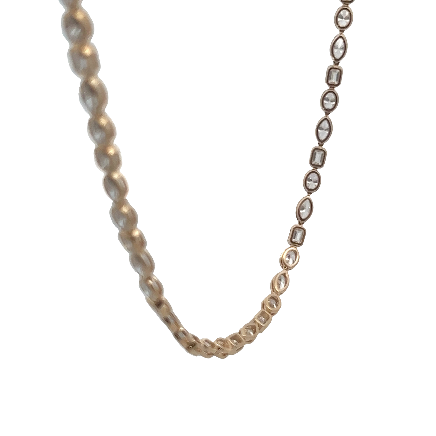 Multi Shape Diamond Tennis Necklace