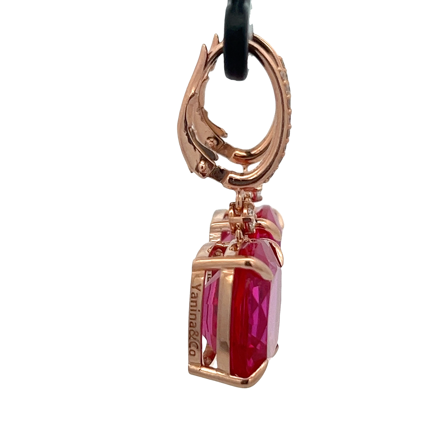 Pink Cushion Tourmaline Earrings