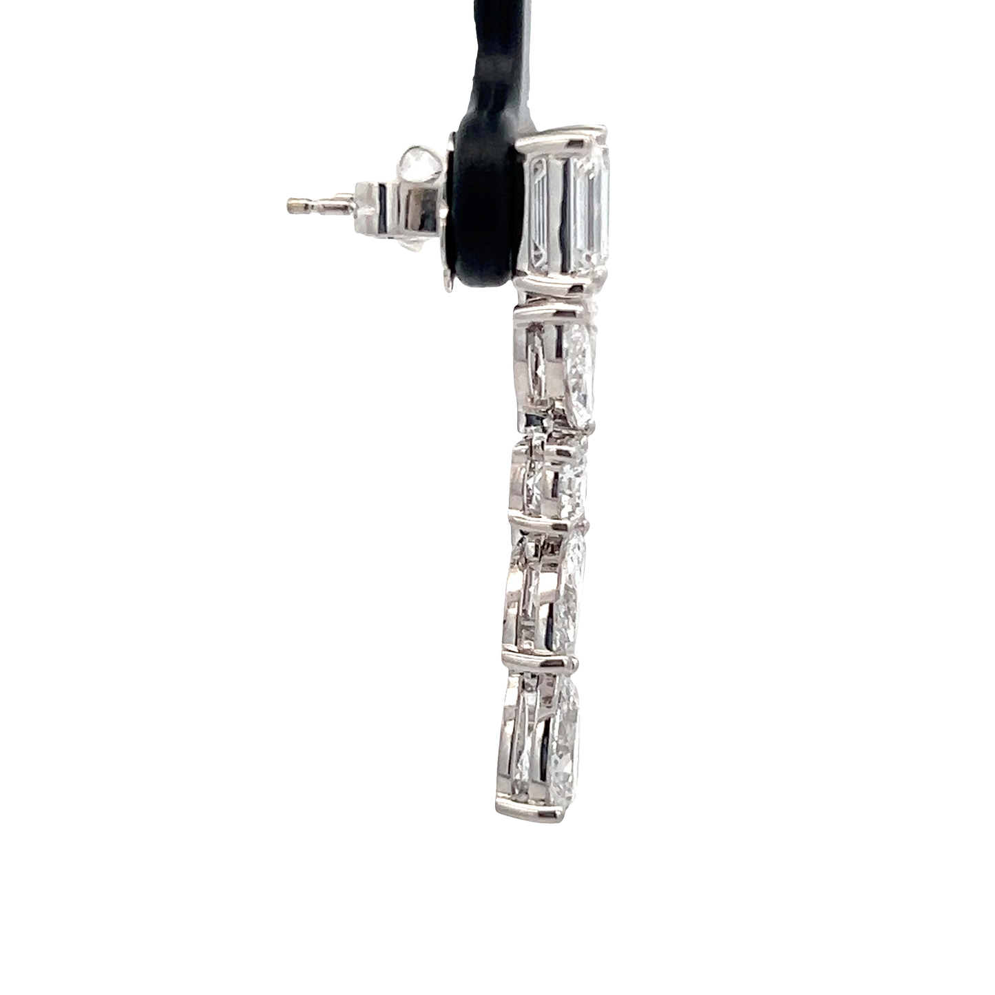 Long Various Shape Diamond Earrings