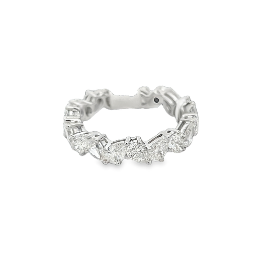 Pear Diamond Eternity Band