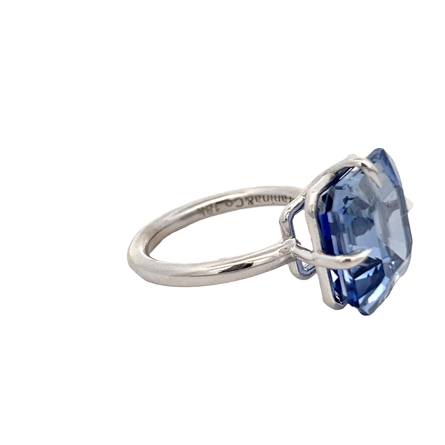 Asscher Cut Sapphire Ring
