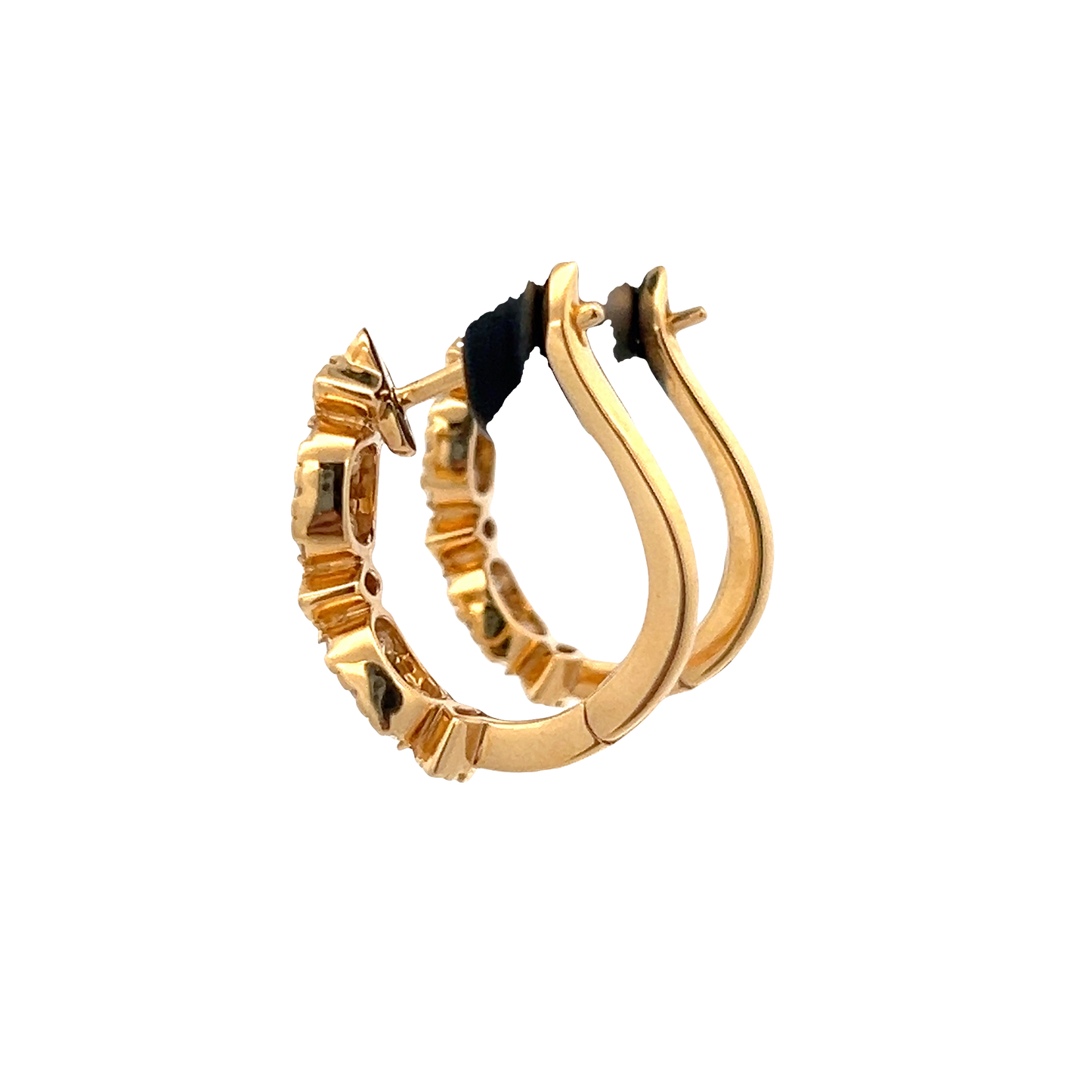 Round Diamond Yellow Gold Earrings