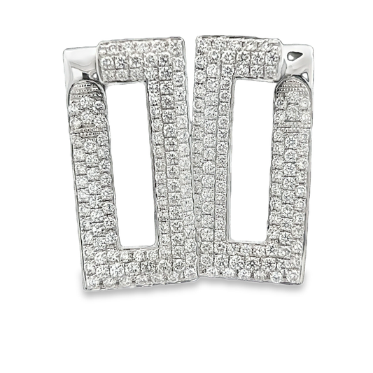 White Pave Set Wrap Earrings