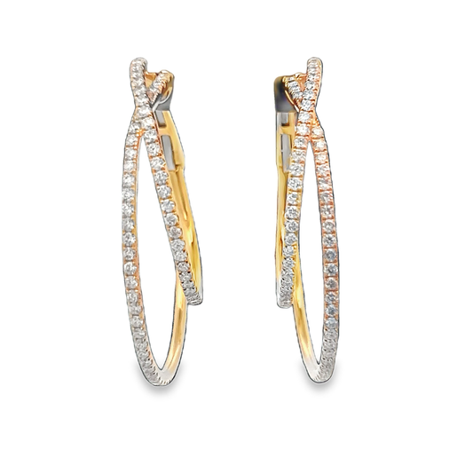 Yellow Gold Double Hoop Earrings