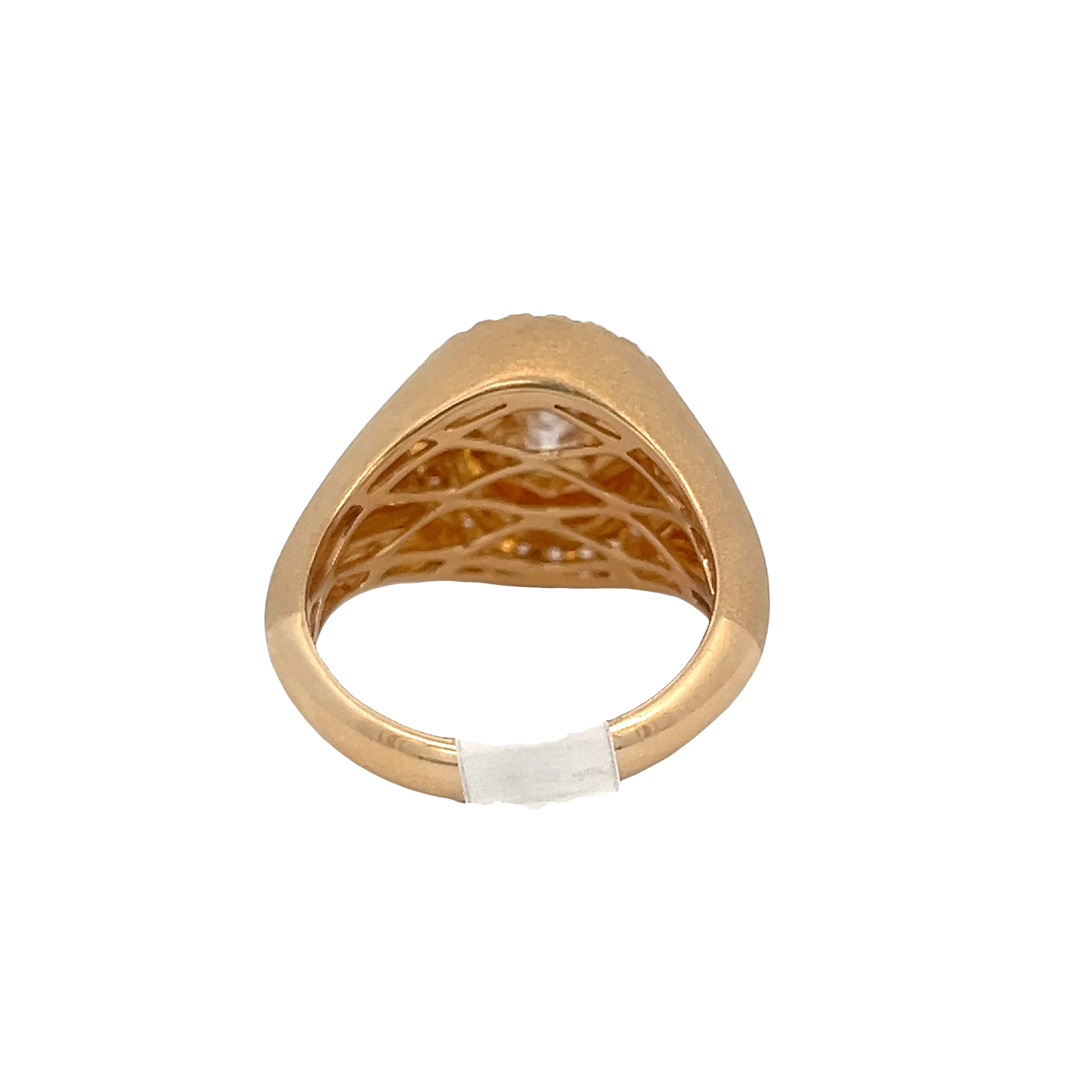 Signet Ring with a Emerald Diamond in the Center