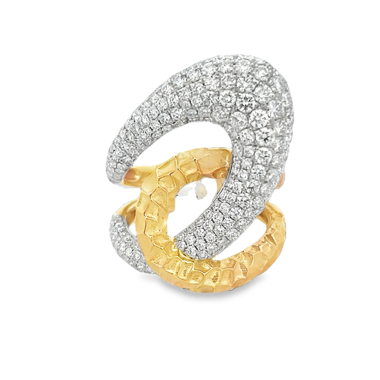 Diamond Link Fashion Ring