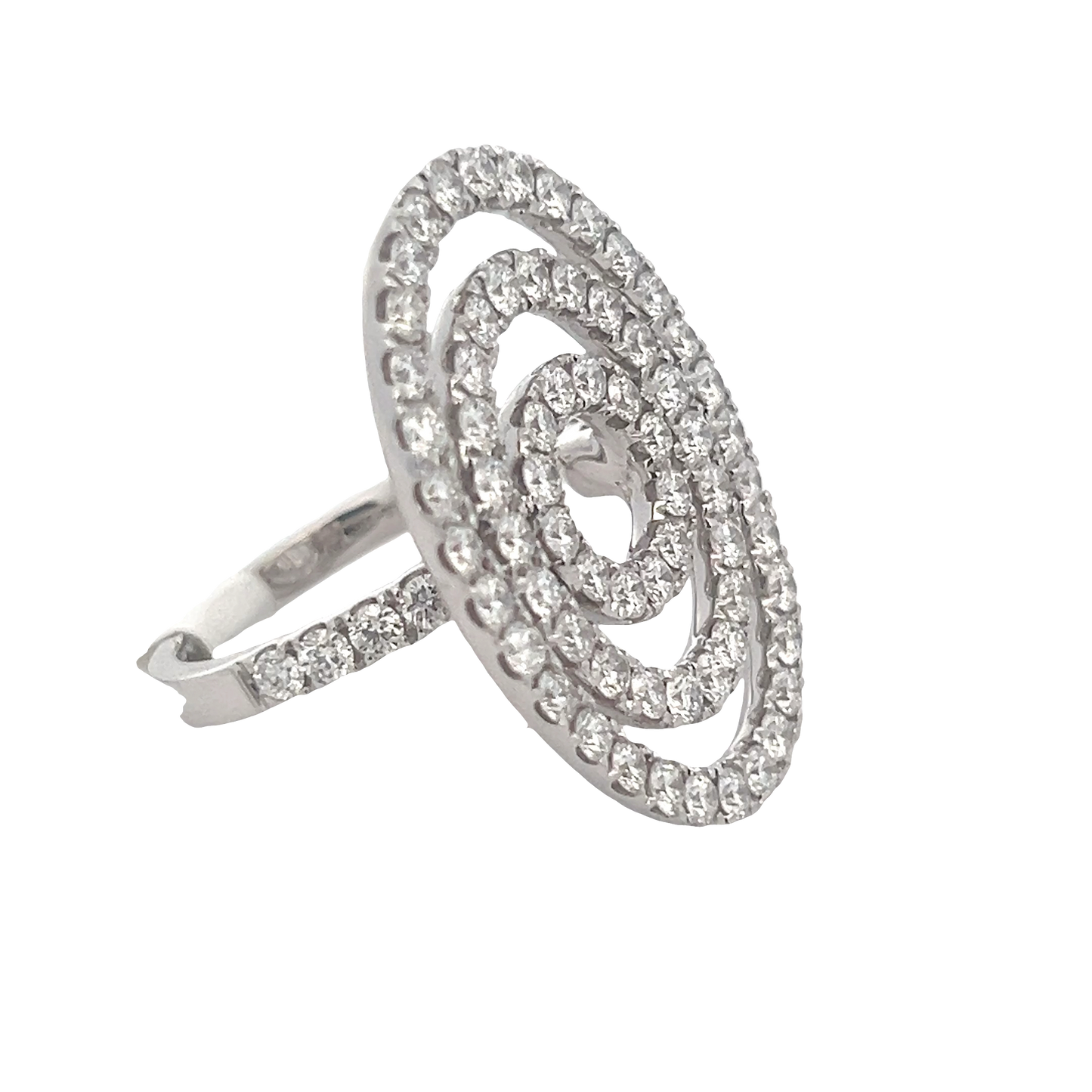 3 Row Oval Shape Fashion Ring