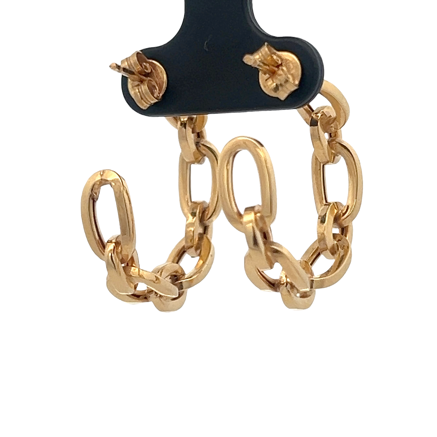 Flat Link Hoop Earrings