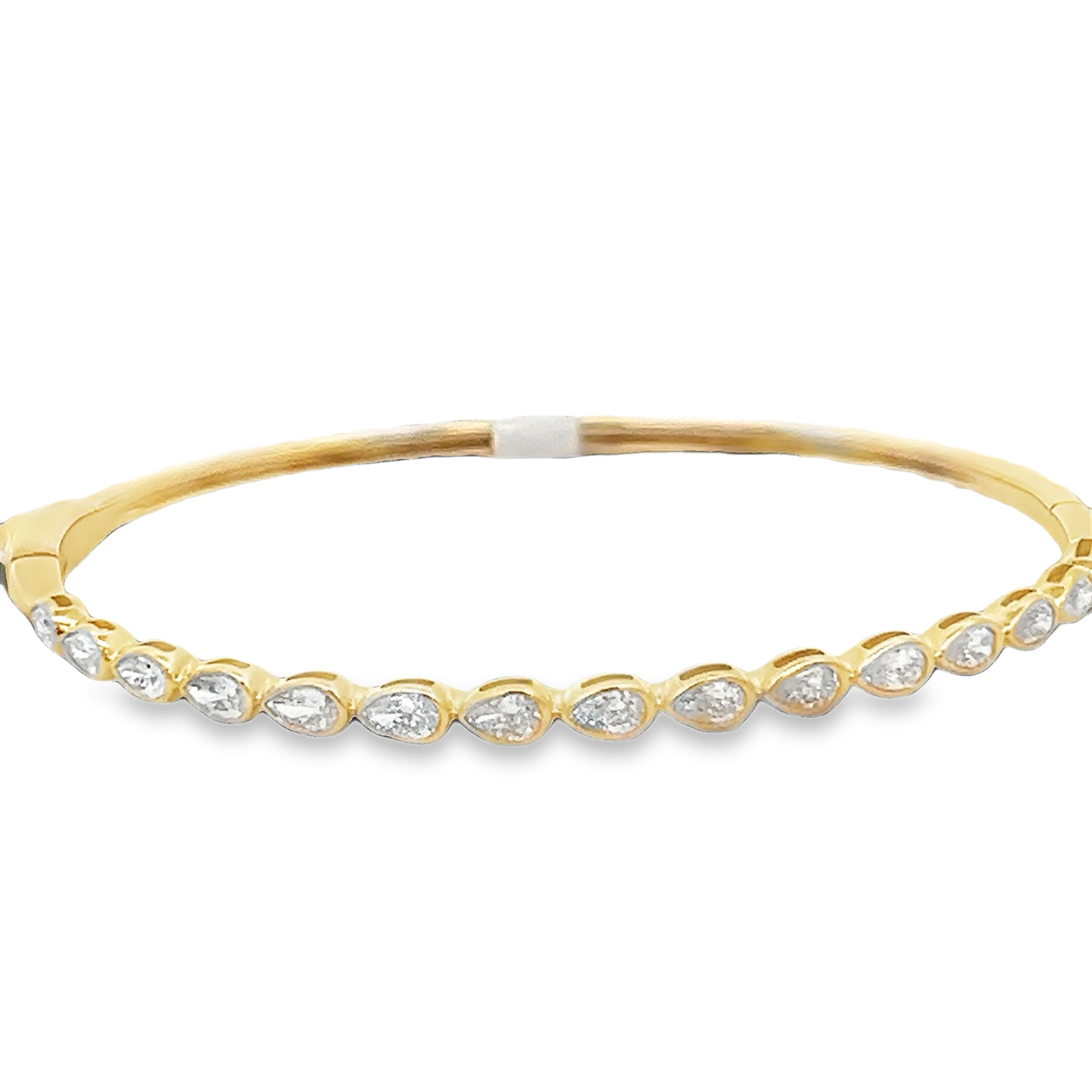 Pear Diamond Top Bangle Bracelet
