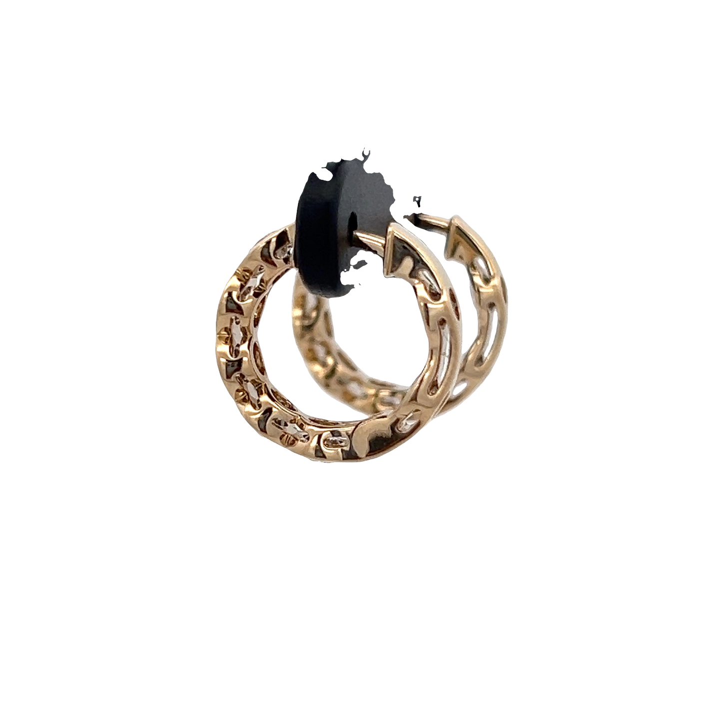 Yellow Gold Diamond Huggy Earrings