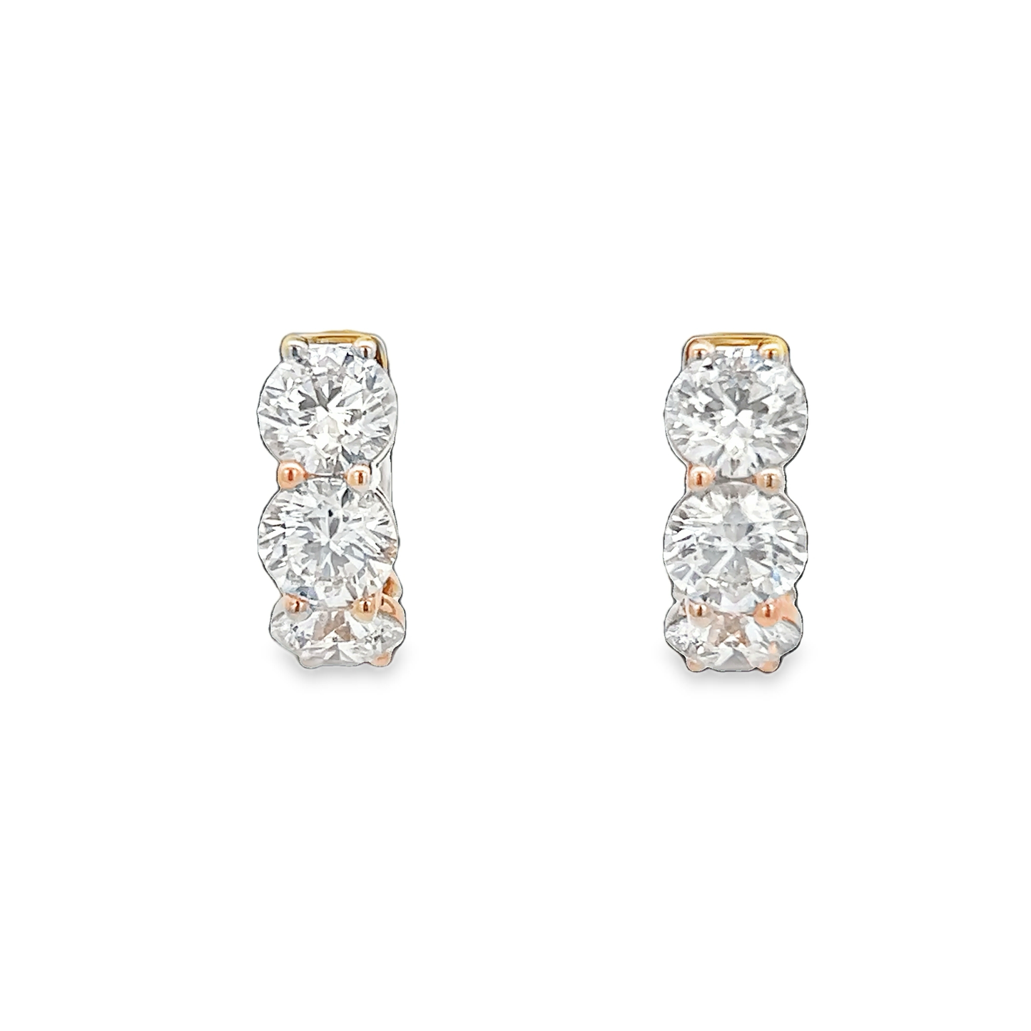 Yellow Gold Diamond Huggy Earrings