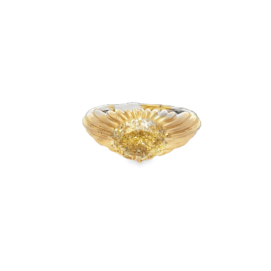 Oval Fancy Yellow Diamond Ring