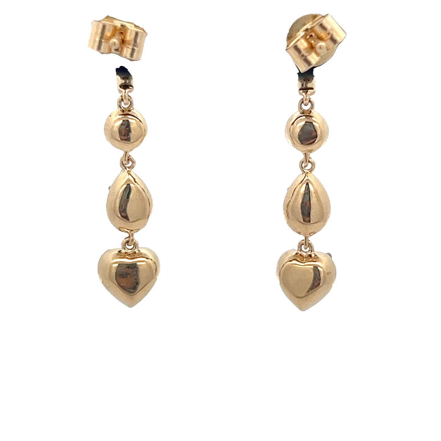 3 Diamond Drop Earrings