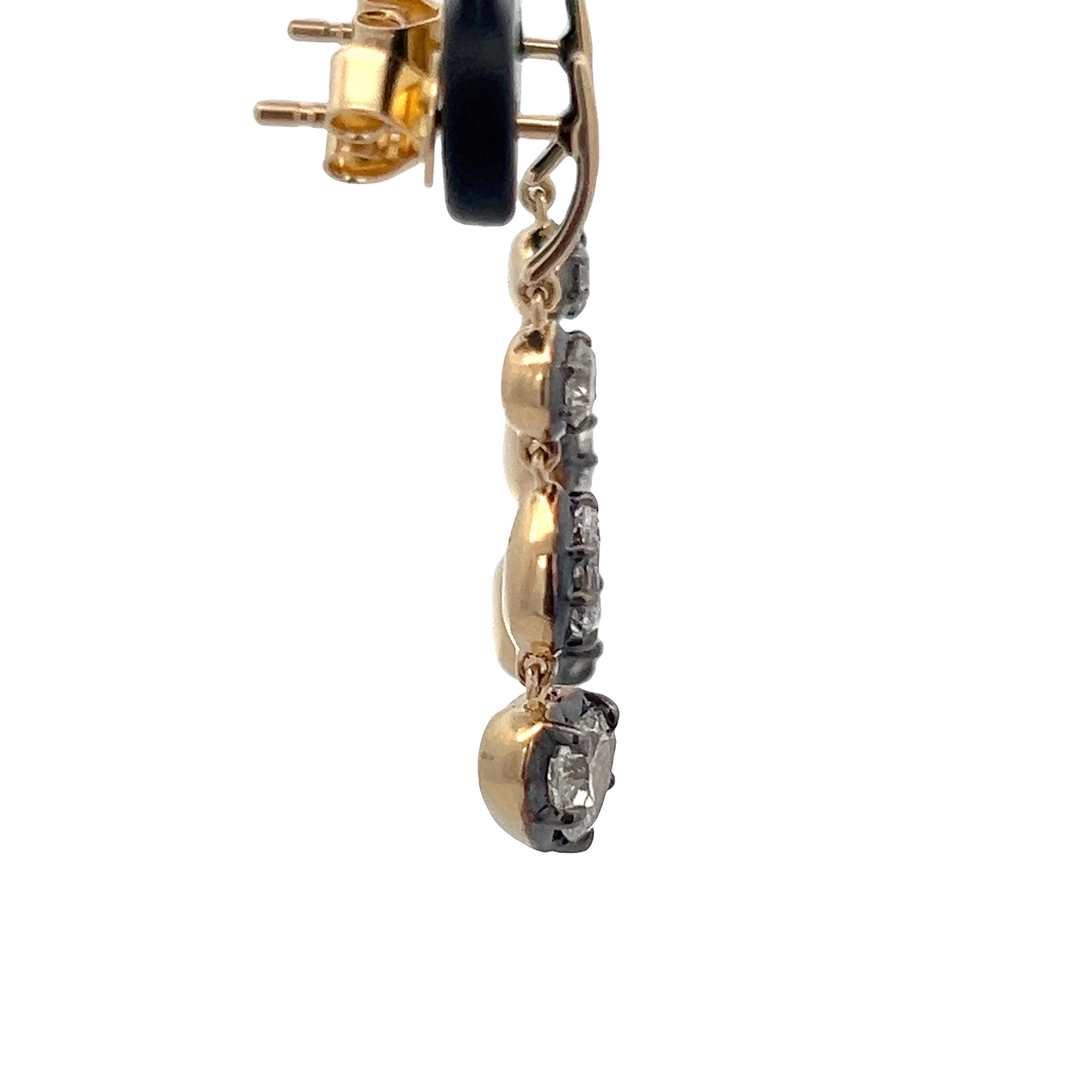 3 Diamond Drop Earrings