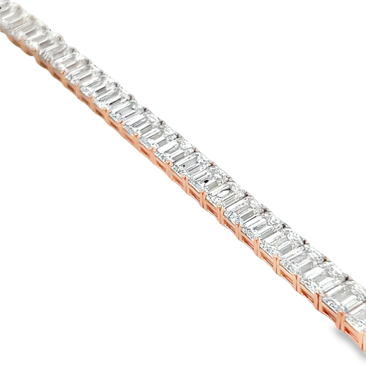 Rose Gold Emerald Diamond Bracelet
