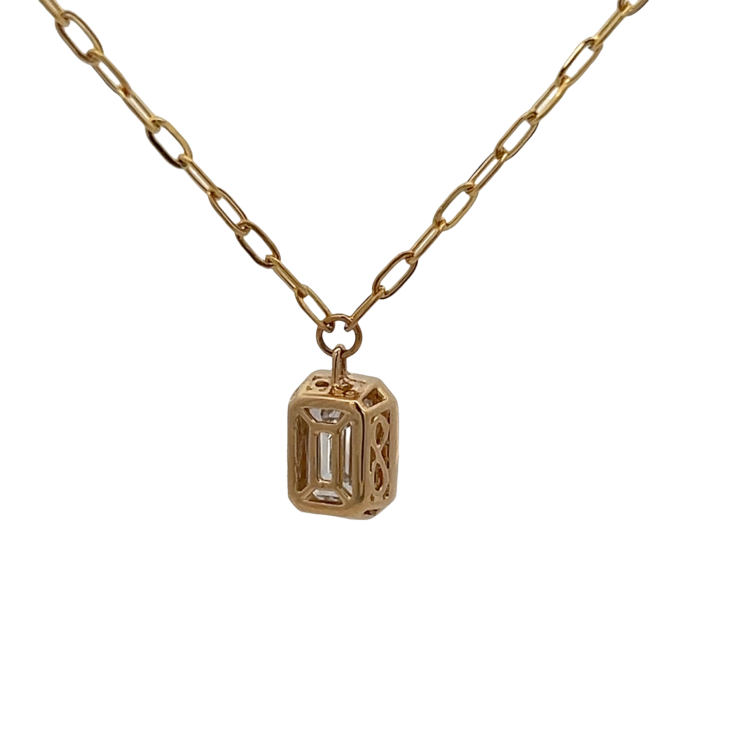 Emerald Diamond Pendant Necklace