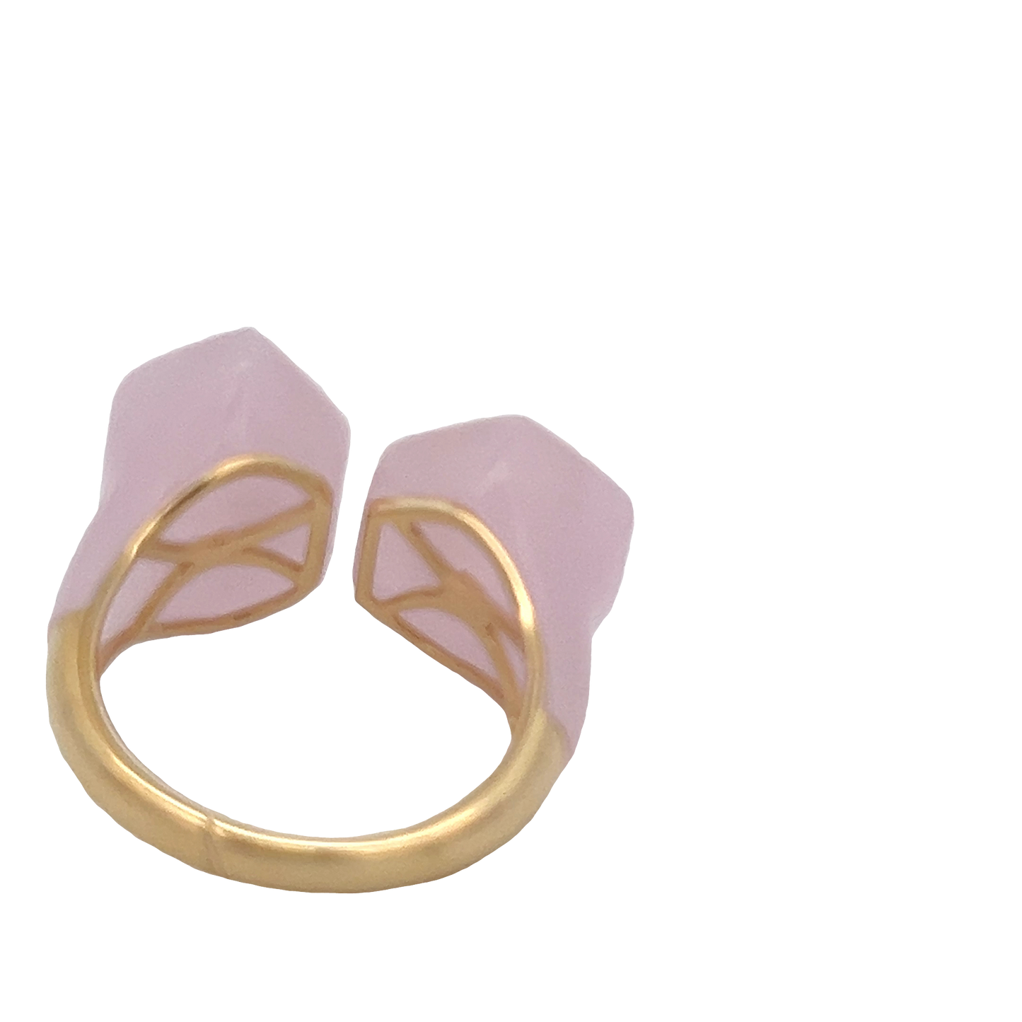 Rose Quartz and Marquise Diamond Ring