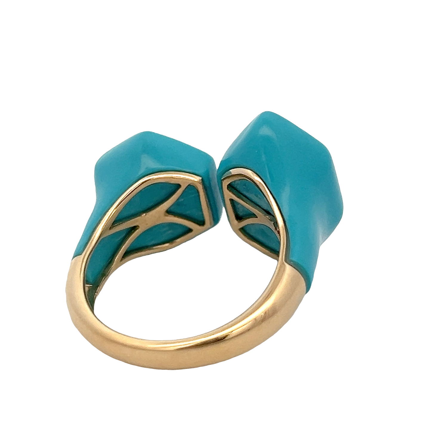 Turquoise Fashion Ring with Marquise and Round Diamond