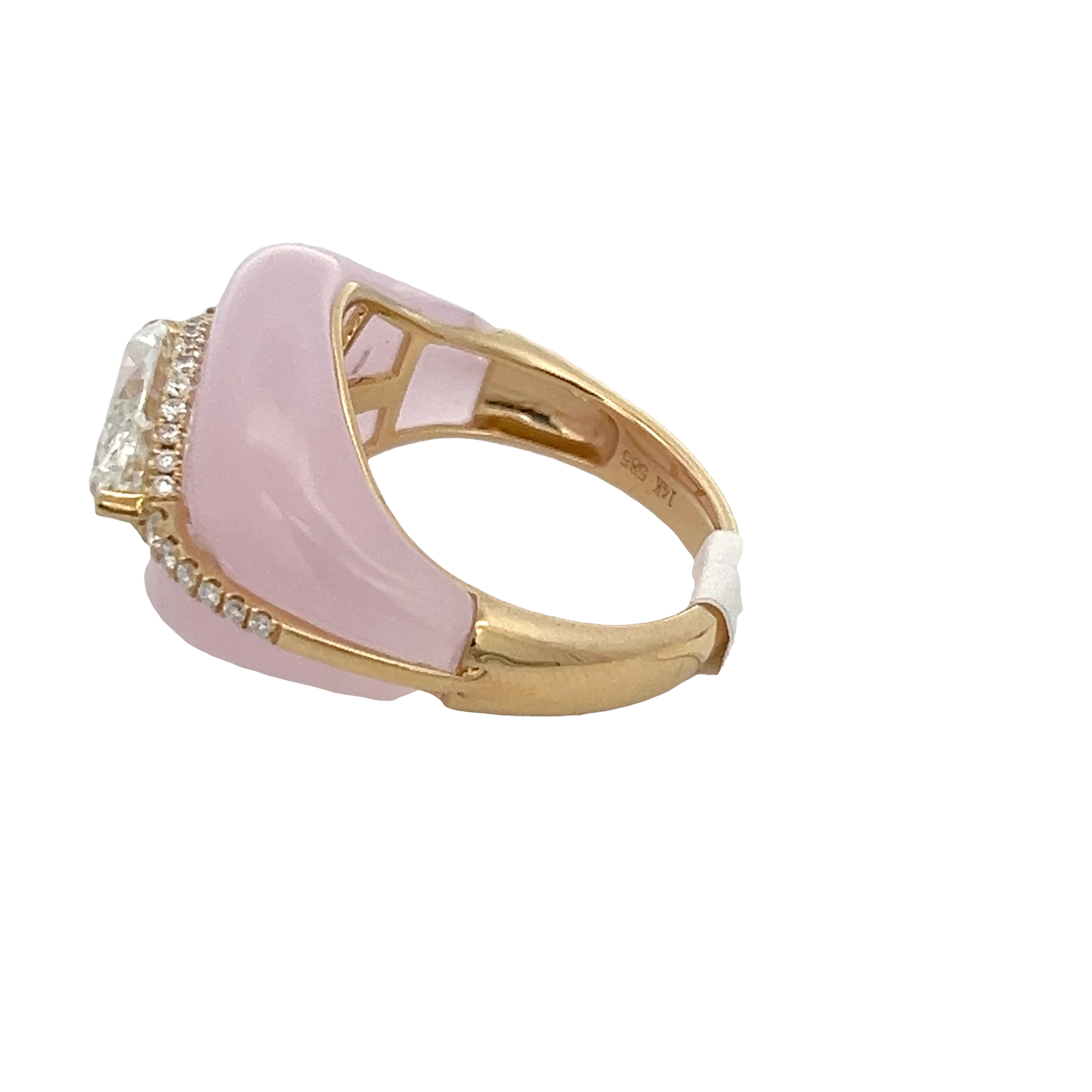 Rose Quartz and Marquise Fashion Ring