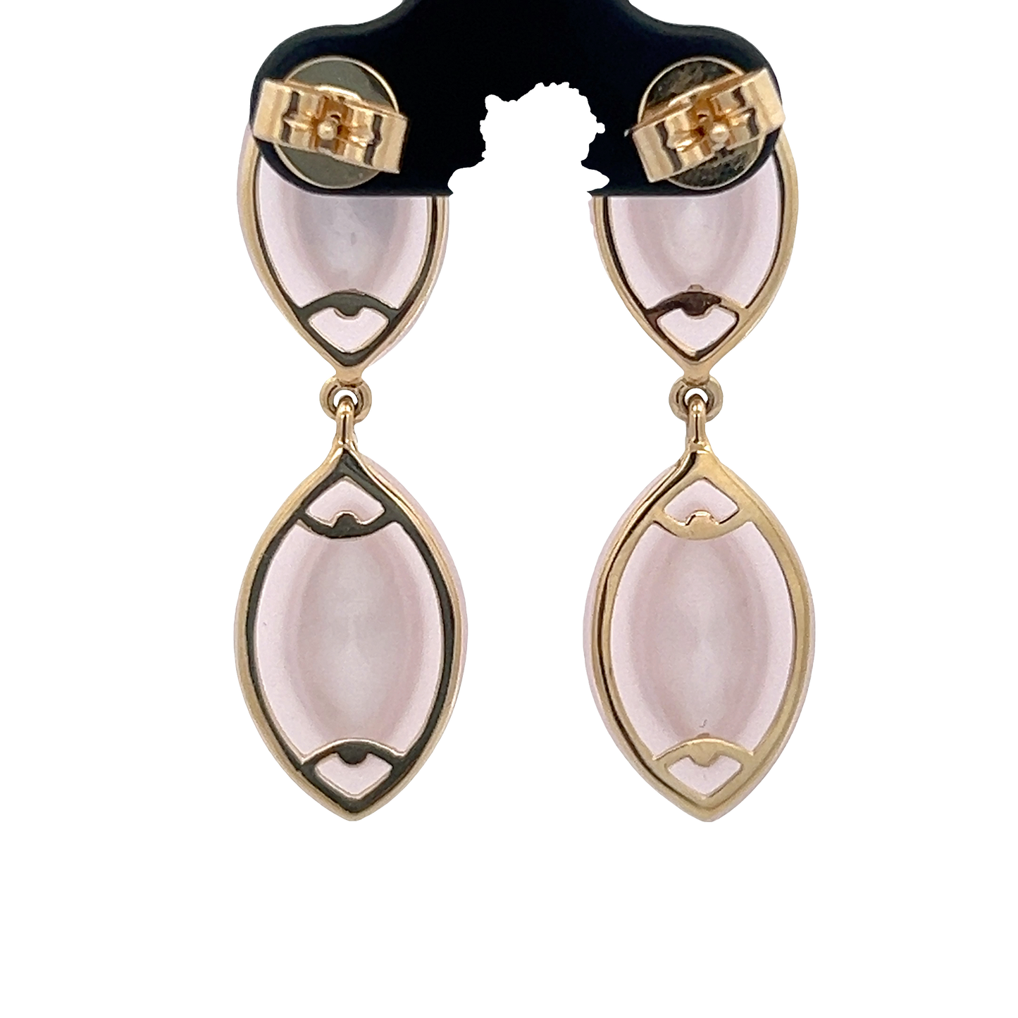 Rose Quartz Marquise Drop Earrings