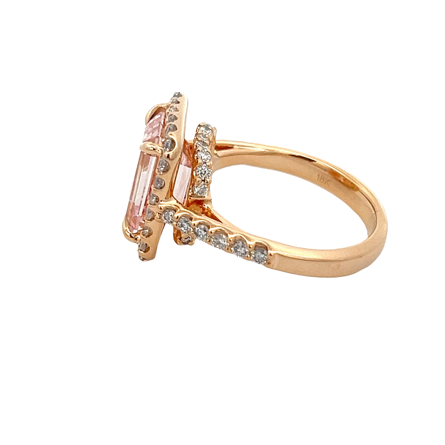 Pink Diamond Halo Ring