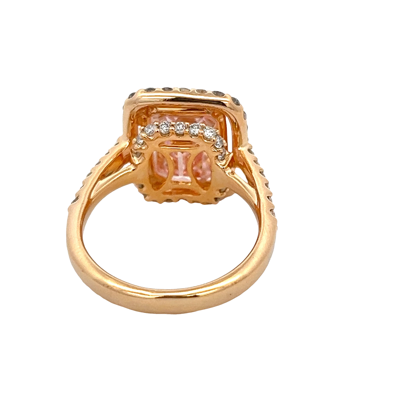 Pink Diamond Halo Ring