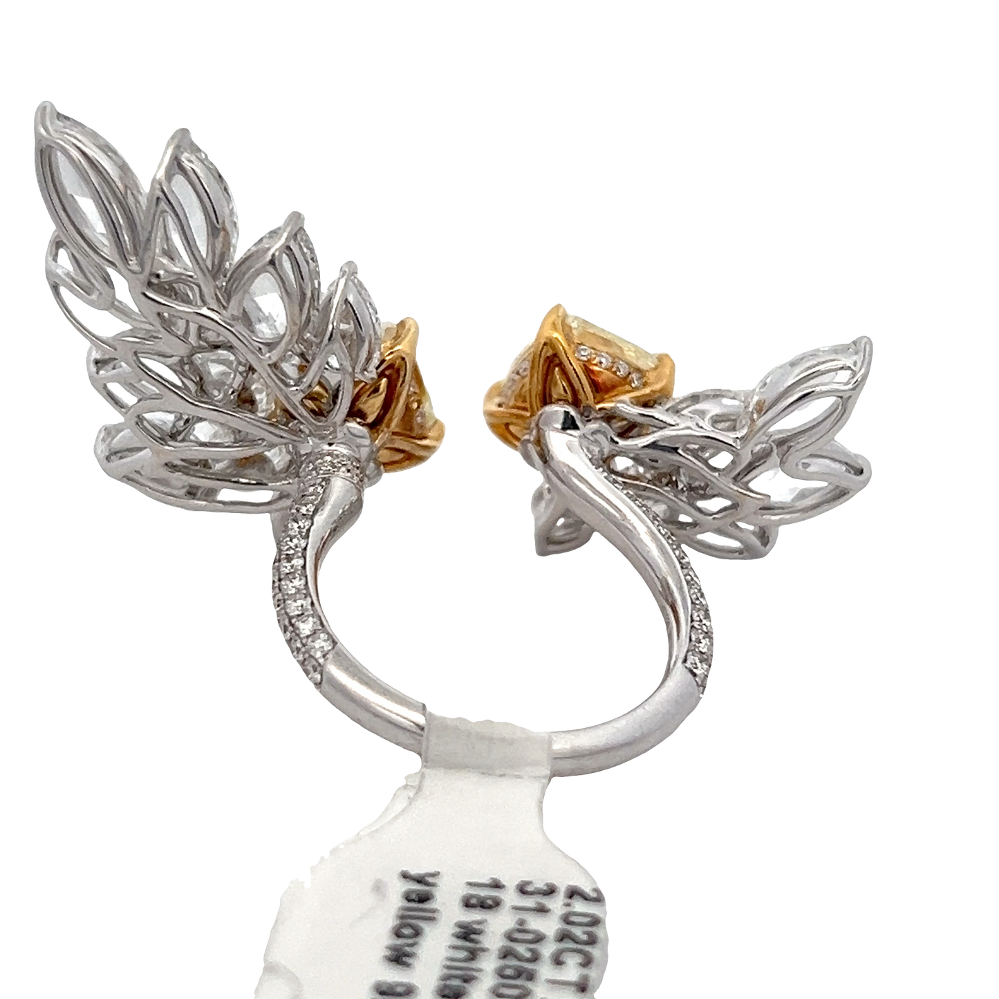 White and Yellow Fashion Ring