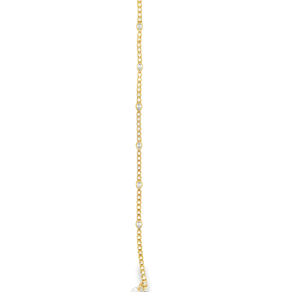 14Kt Various Shapes Diamonds Tennis Bracelet