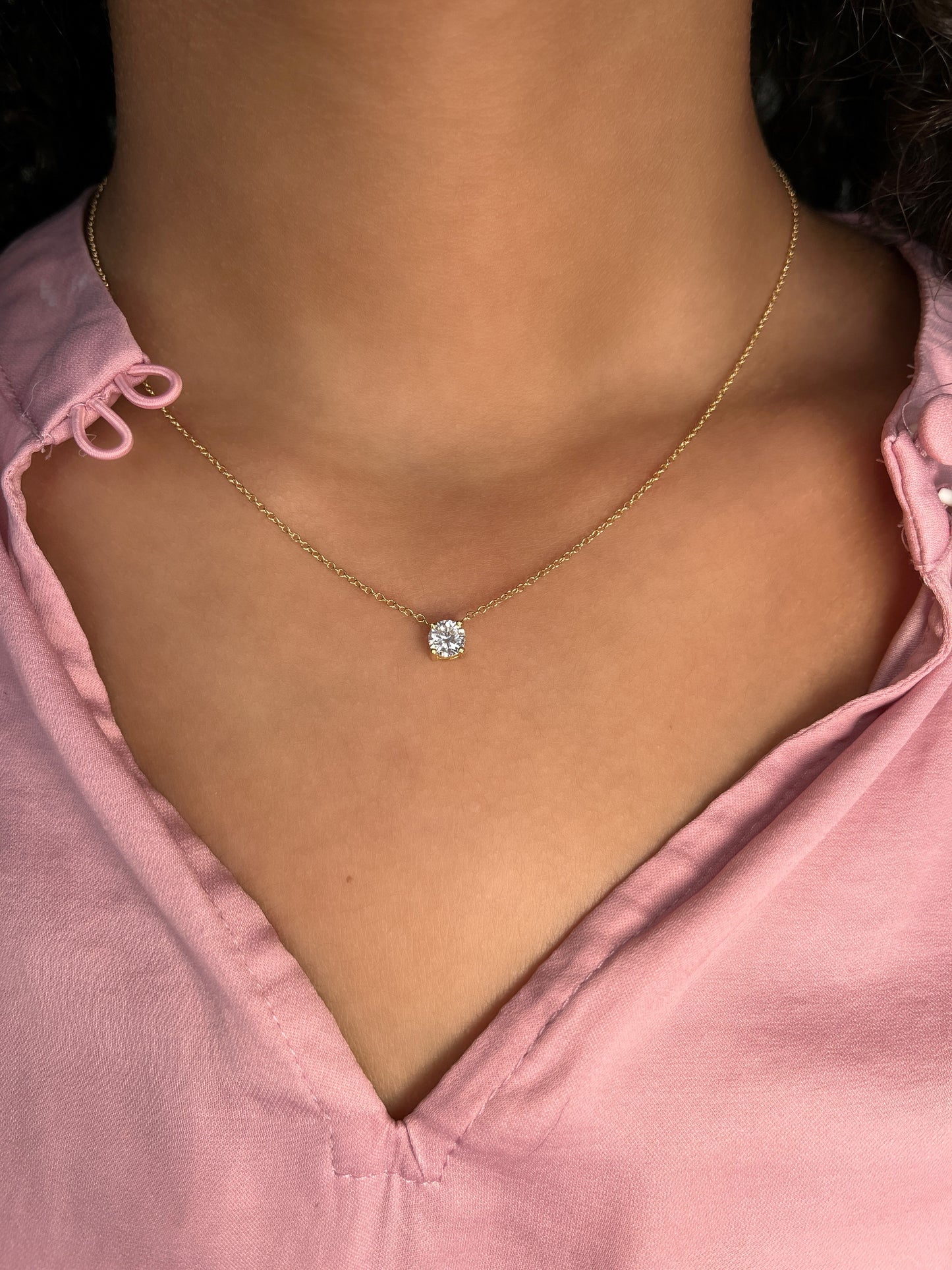 Single Diamond Necklace