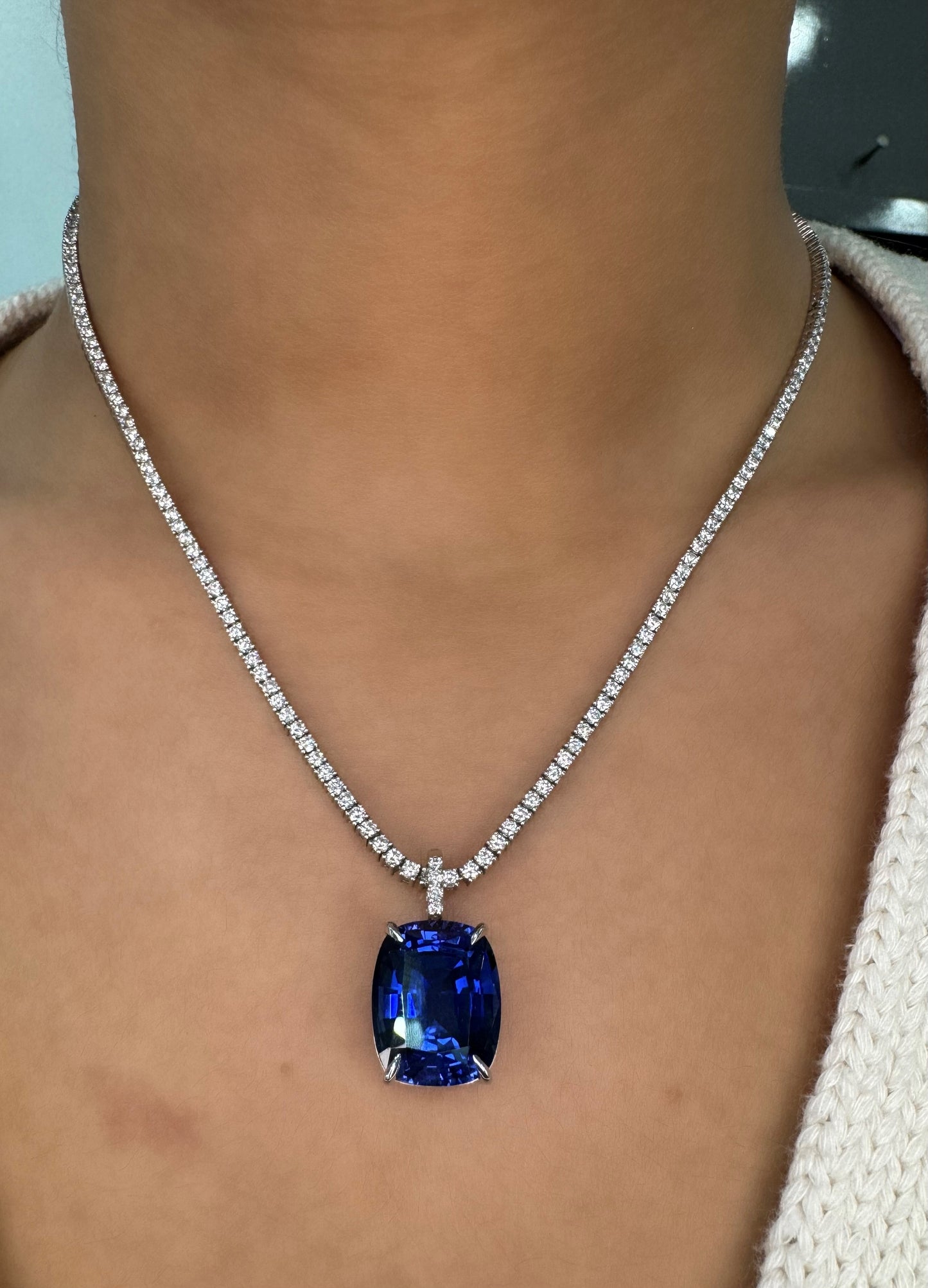 Sapphire and Diamond Pendant